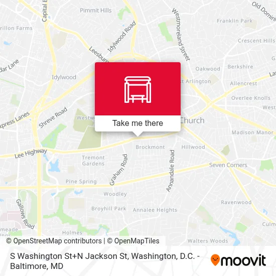 S Washington St+N Jackson St map