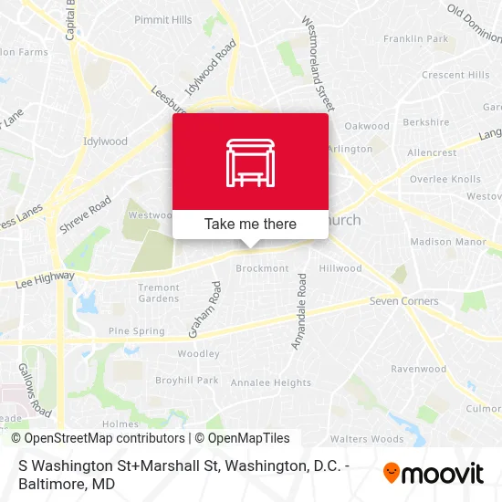 S Washington St+Marshall St map