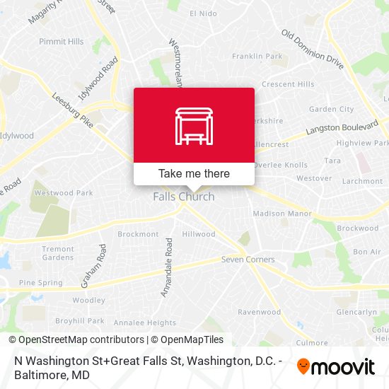 Mapa de N Washington St+Great Falls St