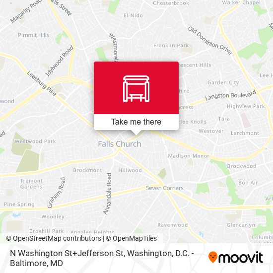 N Washington St+Jefferson St map