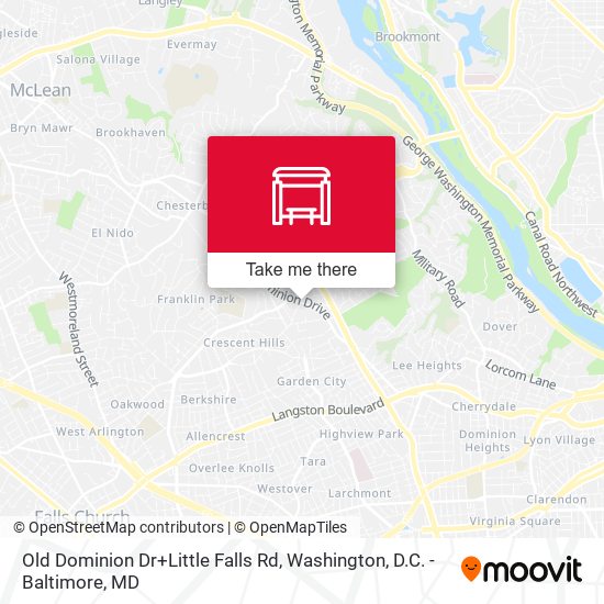 Mapa de Old Dominion Dr+Little Falls Rd