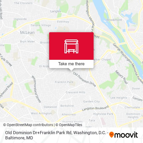Mapa de Old Dominion Dr+Franklin Park Rd