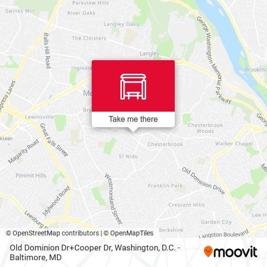 Old Dominion Dr+Cooper Dr map