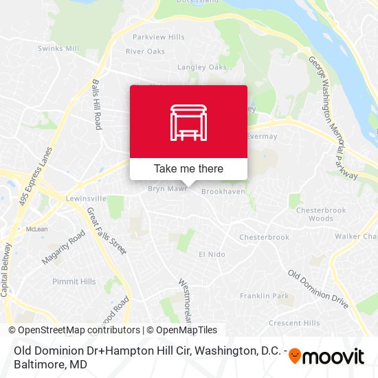 Old Dominion Dr+Hampton Hill Cir map