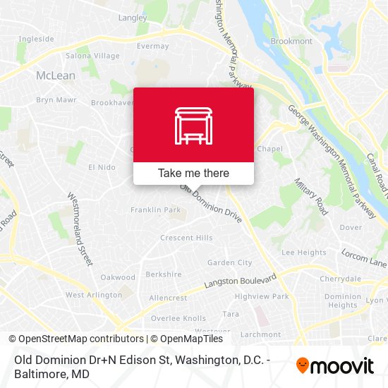 Mapa de Old Dominion Dr+N Edison St
