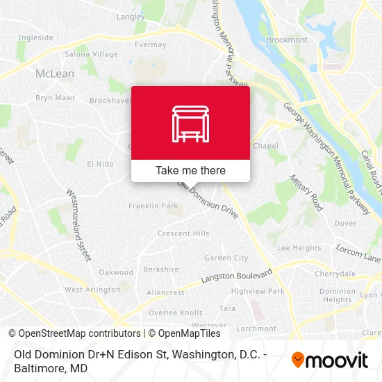 Old Dominion Dr+N Edison St map