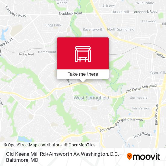 Old Keene Mill Rd+Ainsworth Av map