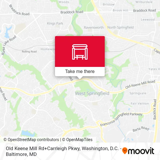 Mapa de Old Keene Mill Rd+Carrleigh Pkwy