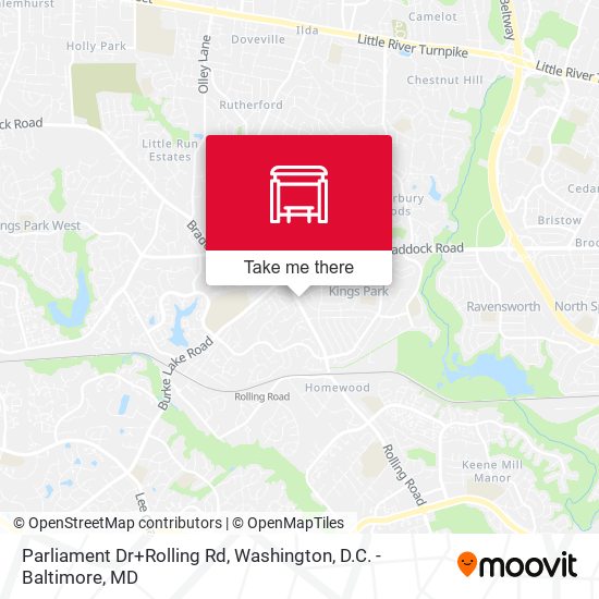 Mapa de Parliament Dr+Rolling Rd