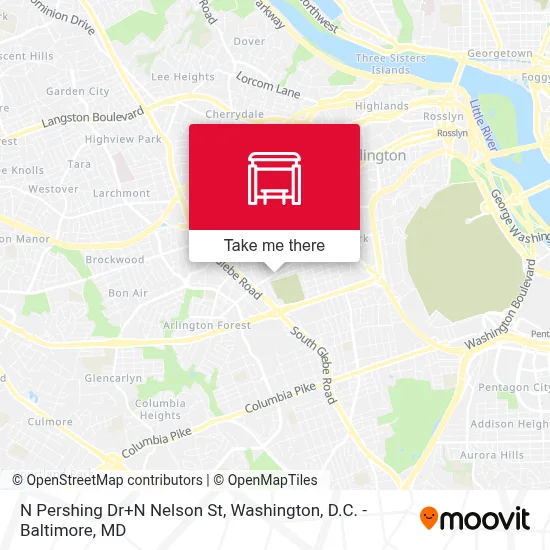 N Pershing Dr+N Nelson St map