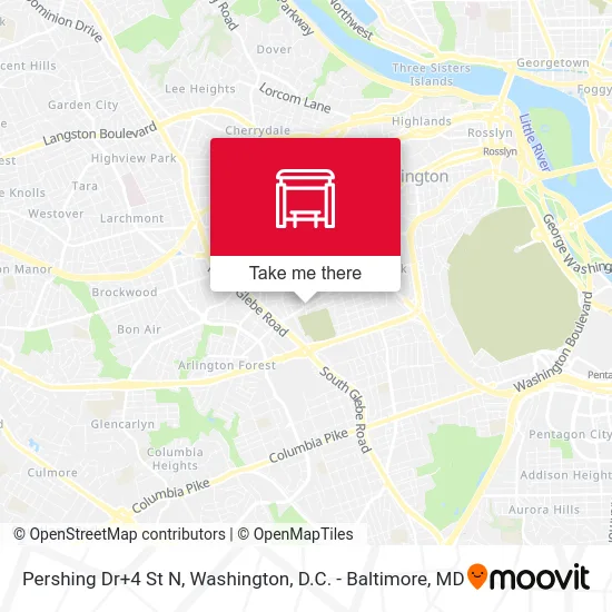 Pershing Dr+4 St N map