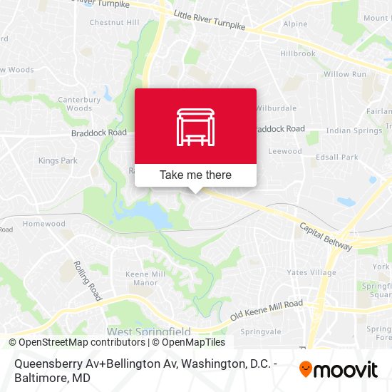 Queensberry Av+Bellington Av map