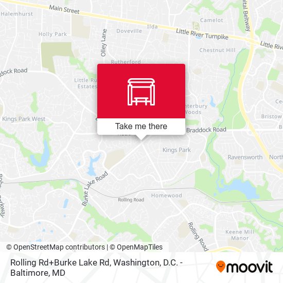 Rolling Rd+Burke Lake Rd map