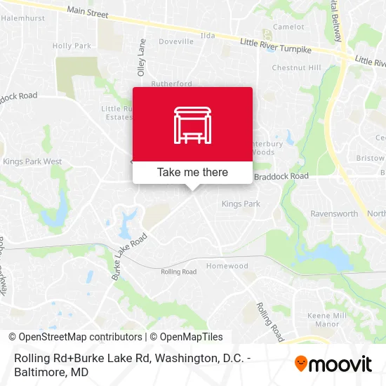 Rolling Rd+Burke Lake Rd map
