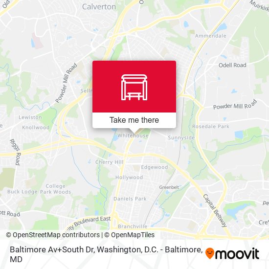 Mapa de Baltimore Av+South Dr