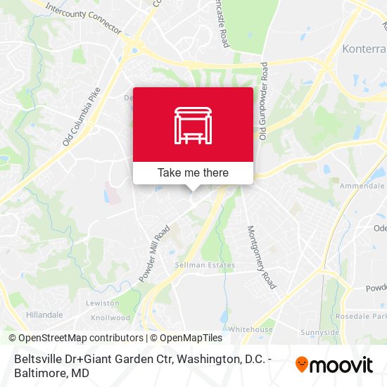 Beltsville Dr+Giant Garden Ctr map
