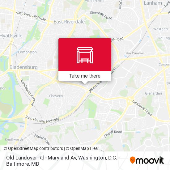 Old Landover Rd+Maryland Av map