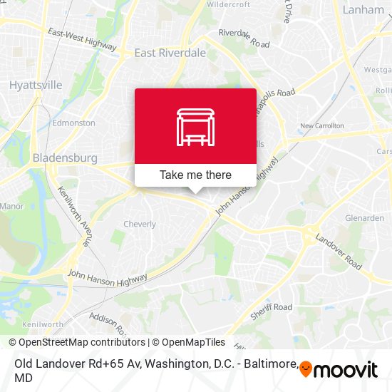 Old Landover Rd+65 Av map