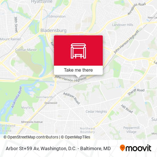 Arbor St+59 Av map