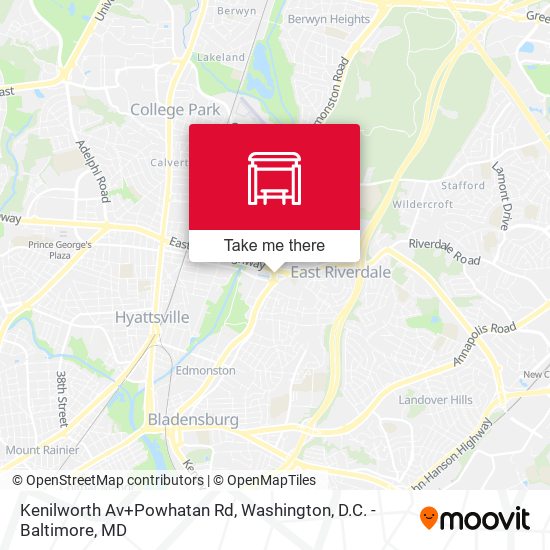 Kenilworth Av+Powhatan Rd map