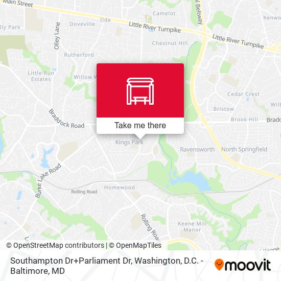 Mapa de Southampton Dr+Parliament Dr