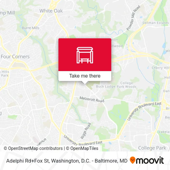 Adelphi Rd+Fox St map