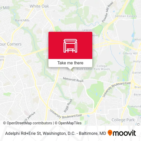 Adelphi Rd+Erie St map