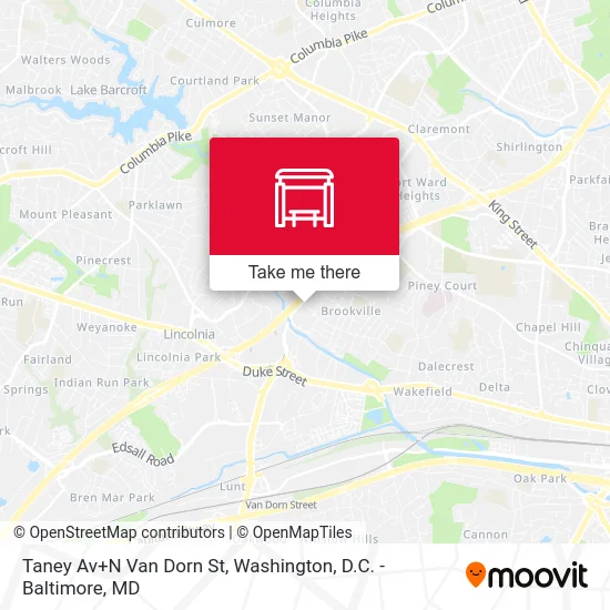 Taney Av+N Van Dorn St map