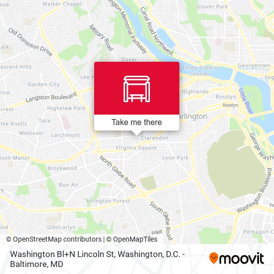 Washington Bl+N Lincoln St map