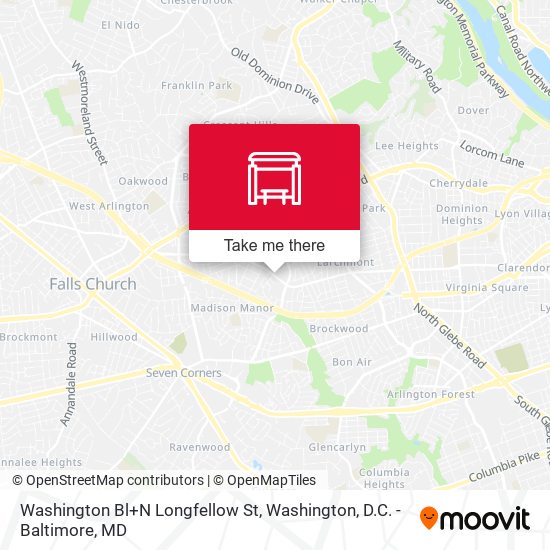 Mapa de Washington Bl+N Longfellow St