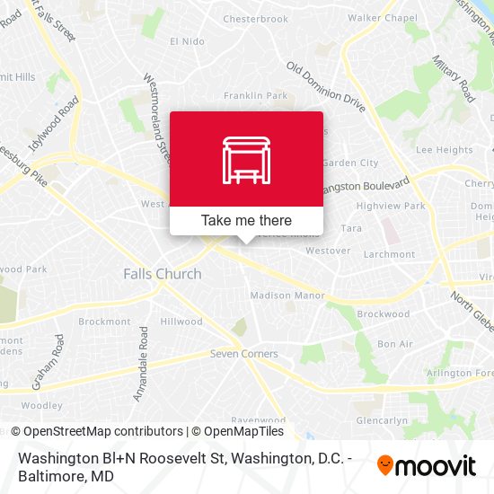 Mapa de Washington Bl+N Roosevelt St