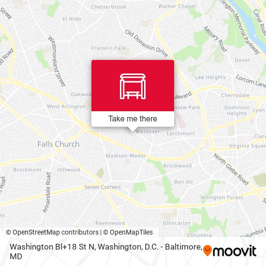 Mapa de Washington Bl+18 St N