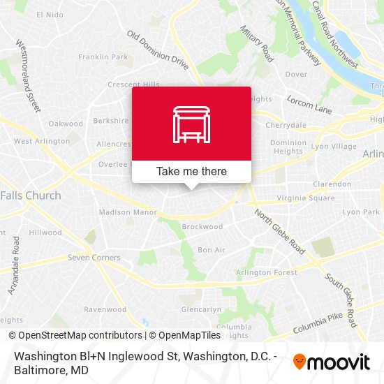 Washington Bl+N Inglewood St map