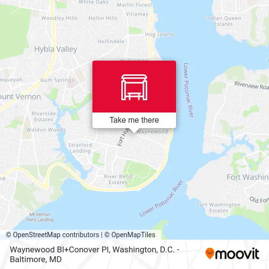 Waynewood Bl+Conover Pl map