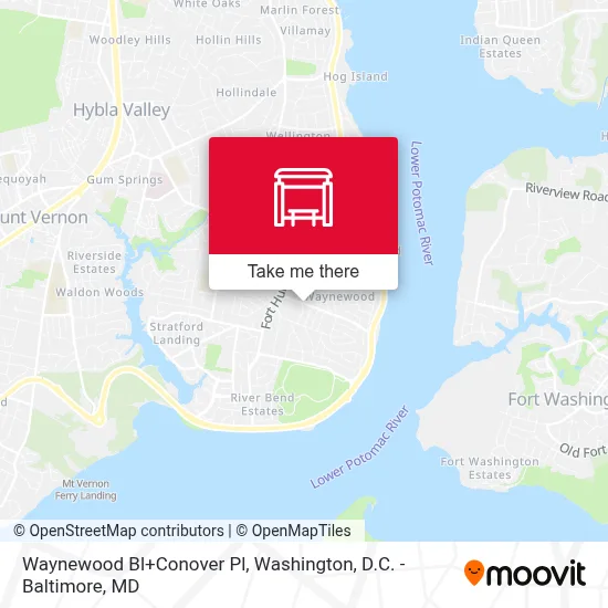 Waynewood Bl+Conover Pl map