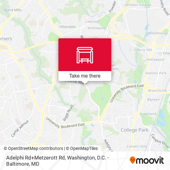 Mapa de Adelphi Rd+Metzerott Rd