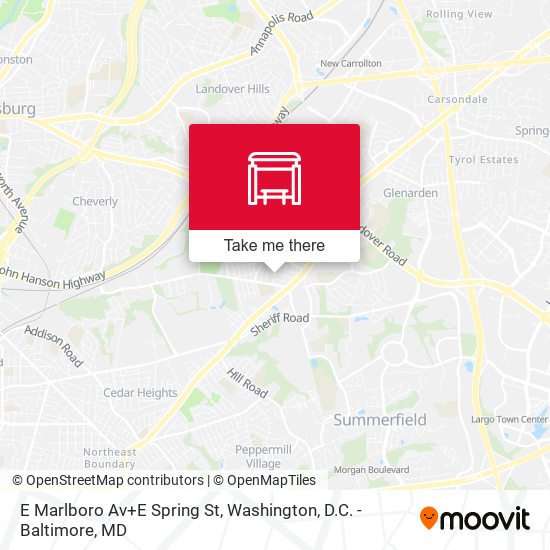 Mapa de E Marlboro Av+E Spring St