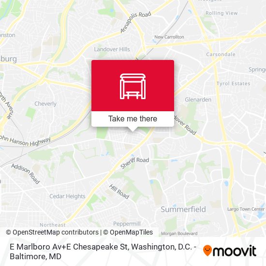 Mapa de E Marlboro Av+E Chesapeake St