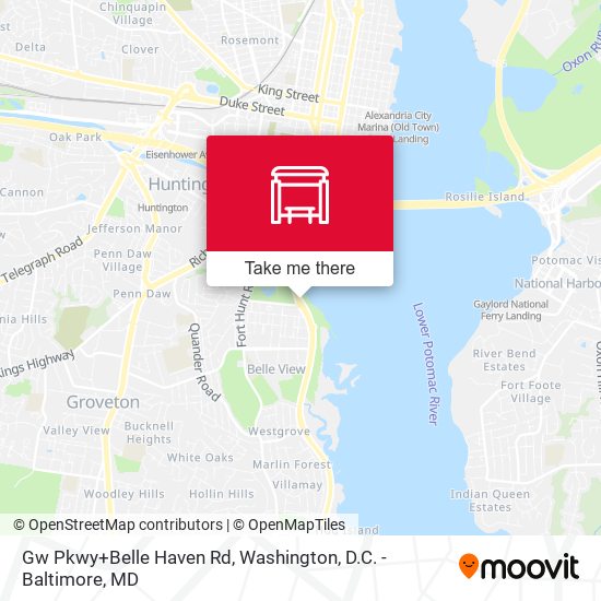 Gw Pkwy+Belle Haven Rd map