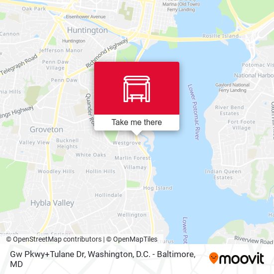 Gw Pkwy+Tulane Dr map
