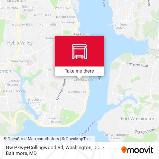 Mapa de Gw Pkwy+Collingwood Rd