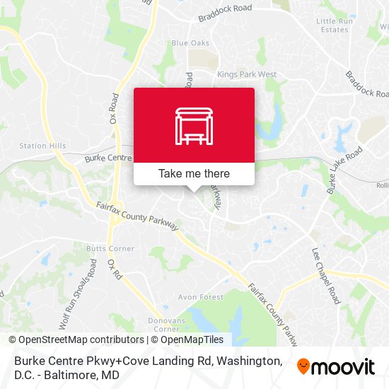 Burke Centre Pkwy+Cove Landing Rd map
