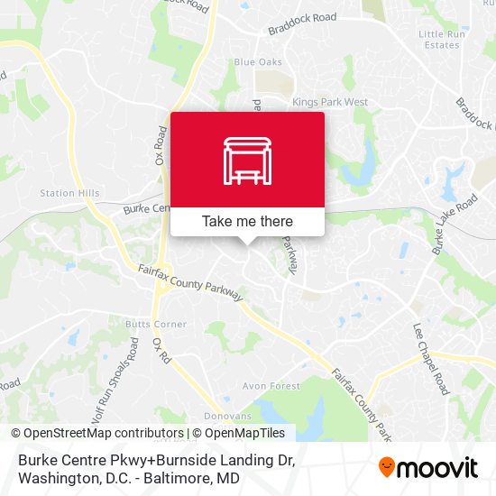 Burke Centre Pkwy+Burnside Landing Dr map
