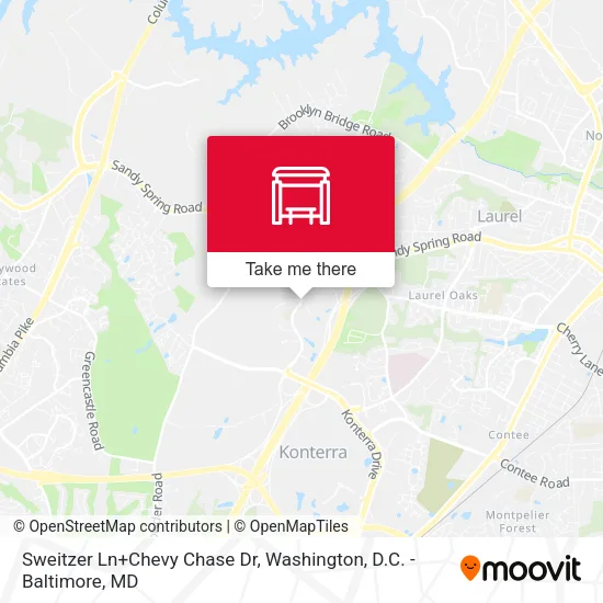 Sweitzer Ln+Chevy Chase Dr map