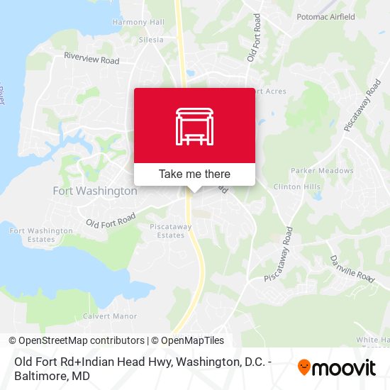 Old Fort Rd+Indian Head Hwy map