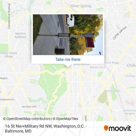 Mapa de 16 St Nw+Military Rd NW