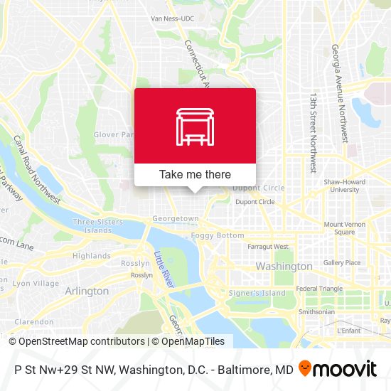 Mapa de P St Nw+29 St NW