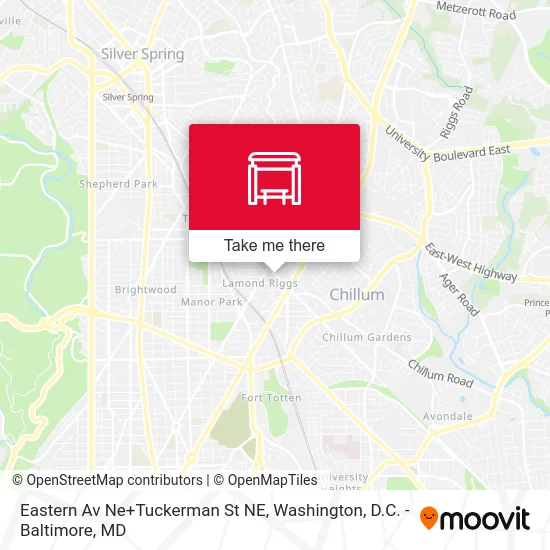 Eastern Av Ne+Tuckerman St NE map
