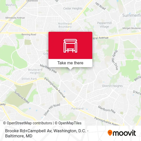 Brooke Rd+Campbell Av map