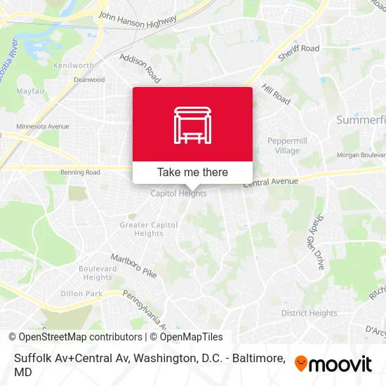 Suffolk Av+Central Av map